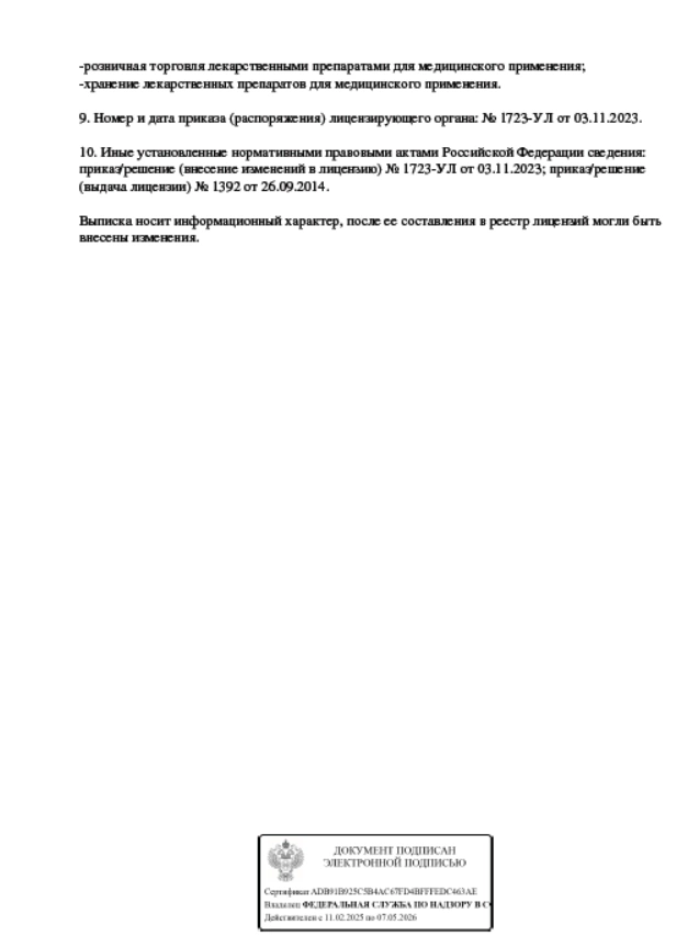 Фармацевтическая лицензия 2